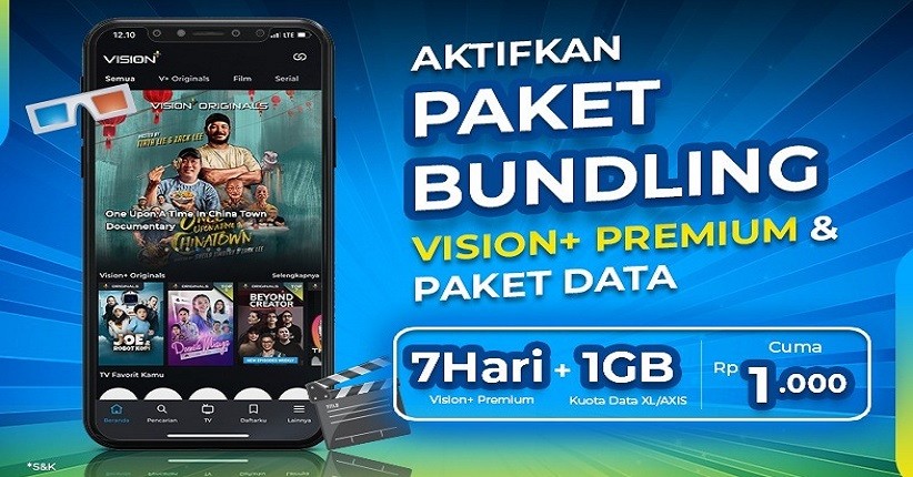 Hemat dan Berkualitas! Nikmati Konten Favorit dengan Paket Bundling Vision+ x XL Axiata