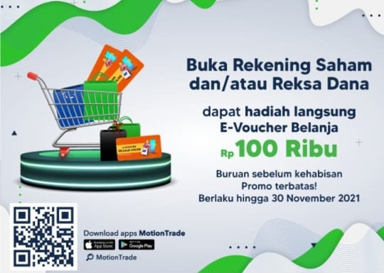 Mulai Besok! Buka Rekening di MotionTrade Dapat e-Voucher Gratis, Ini Caranya