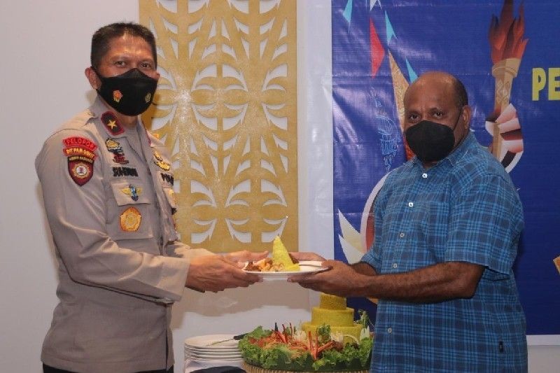 PON XX Berjalan Aman, Polda Papua Gelar Syukuran