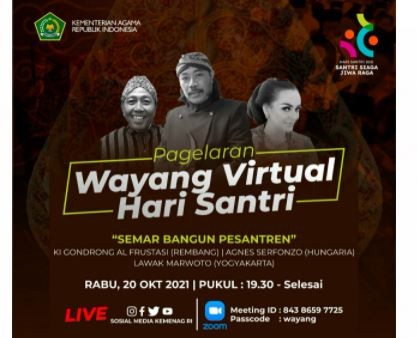 Hari Santri 2021, Kemenag Gelar Wayang Virtual Semar Bangun Pesantren