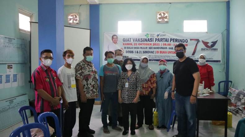Begini Antusiasme Warga Ikuti Vaksinasi Covid-19 yang Digelar Dinkes dan Perindo
