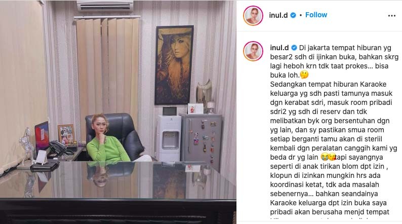 Ngadu ke Presiden Jokowi soal Usaha Karaoke, Inul Daratista: Kami Berdoa Ada Angin Segar