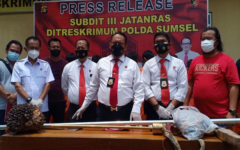Komplotan Pencuri Sawit di Sumsel Ditangkap, Pelaku 22 Orang akibatkan Kerugian Miliaran Rupiah