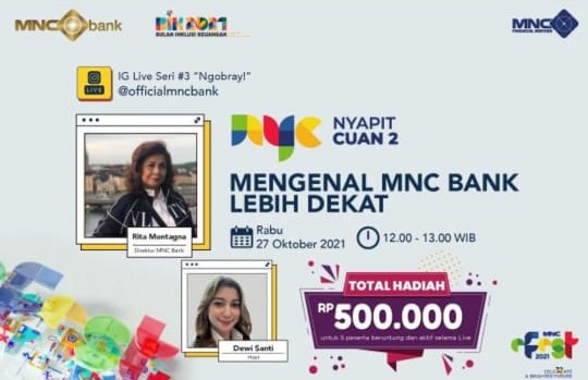 Cek IG Live MNC Bank (BABP) Siang Ini Pukul 12:00, Ada Bocoran Nyapit Cuan 2 Berhadiah Puluhan Juta Rupiah!