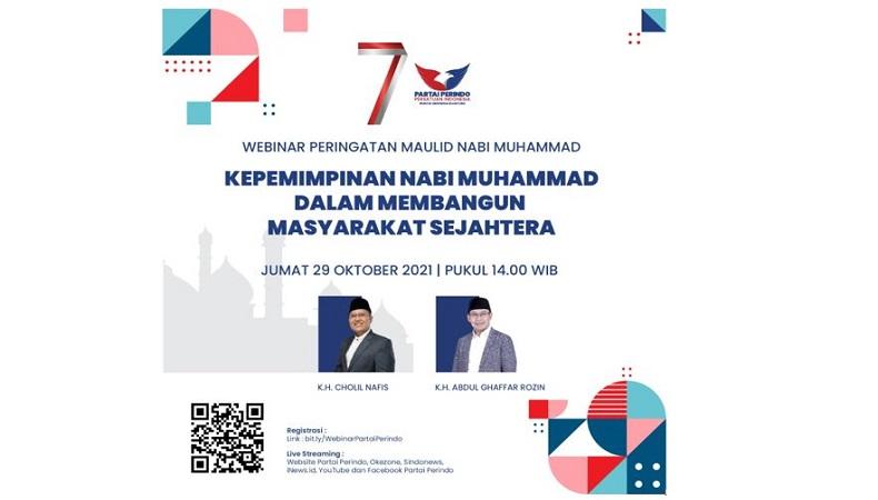 Gratis! Partai Perindo Gelar Webinar Kepemimpinan Nabi Muhammad 29 Oktober, Ini Link Registrasinya