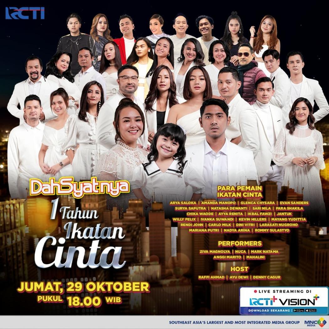 Selebrasi Para Pemain Ikatan Cinta di Acara Spesial Dahsyatnya 1 Tahun Ikatan Cinta