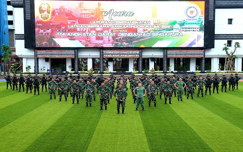 Lepas 50 Prajurit Yonif 310 ke Singapura, KSAD: Latihan Penting, tapi Persahabatan Lebih Utama