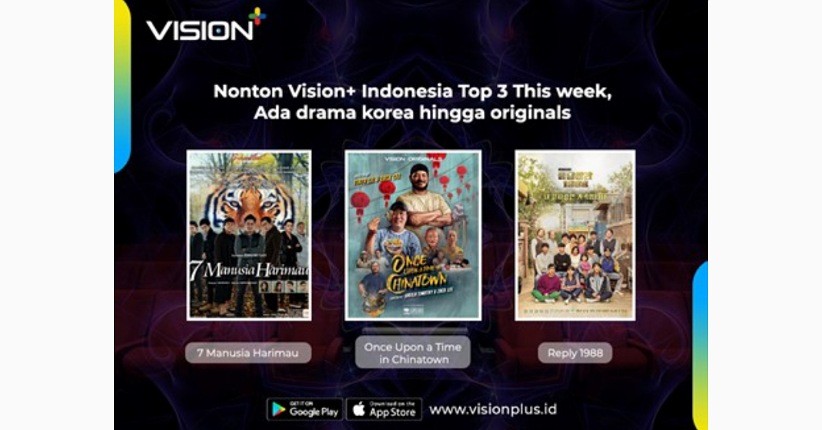 Vision+ Top 3 This Week! Ada Drakor, Sinetron hingga Docuseries Kuliner, Pilih Mana?