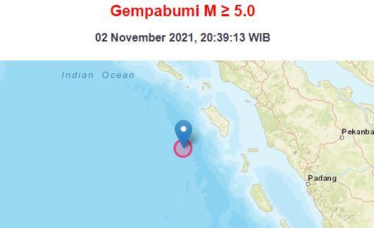 Gempa Terkini M5,0 Guncang Nias Barat Sumut, Tidak Berpotensi Tsunami