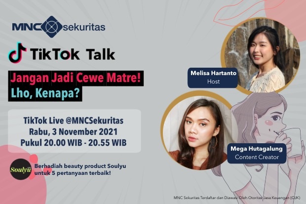 Tips Jadi Perempuan Mandiri, Simak TikTok Live MNC Sekuritas Pukul 20.00 Malam Ini 