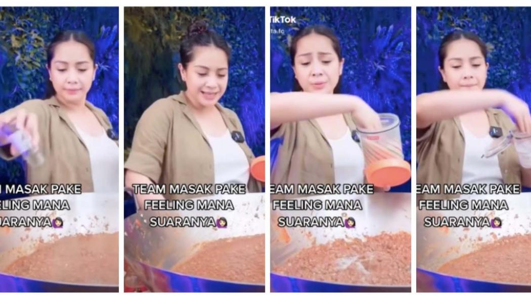 Viral Aksi Memasak Nagita Slavina Tuang Bumbu Pakai Feeling, Netizen: Kayak Emak Gue Nih