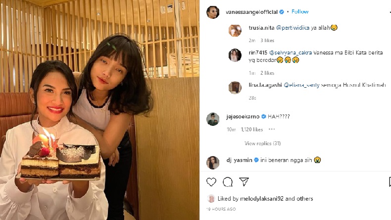 Postingan Terakhir Instagram Vanessa Angel Dikomentari Netizen, Banjir Emoticon Tangisan