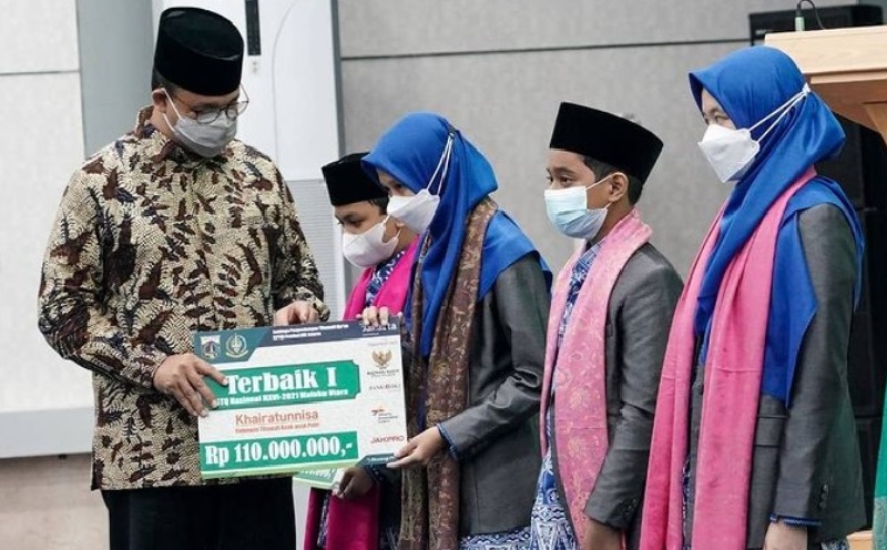 Sambut Kafilah DKI yang Juara Umum STQ Nasional 2021, Anies: Kombinasi Ikhtiar dan Doa