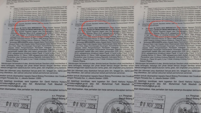 Beredar Surat dengan Cap KPK, Mantan Bupati Tabanan Jadi Tersangka