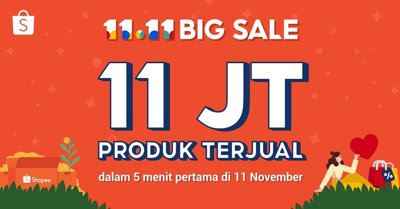 Shopee 11.11 Big Sale Catatkan Pencapaian Awal, 11 Juta Produk Terjual dalam 5 Menit Pertama di 11 November