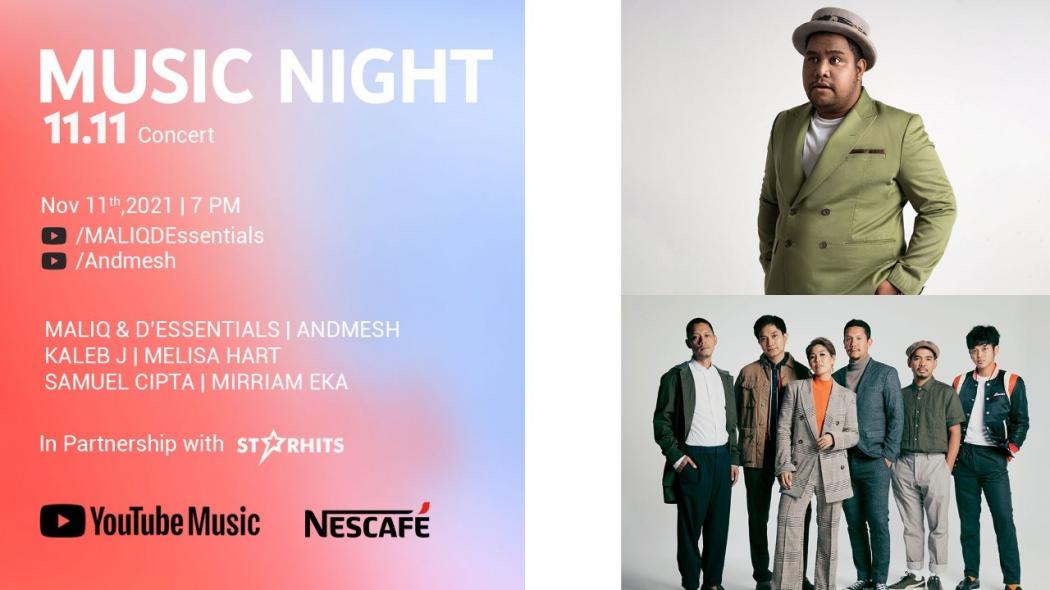 Jangan Lupa Nonton Virtual Konser YouTube Music Night: 11.11 Tayang 19:00 WIB