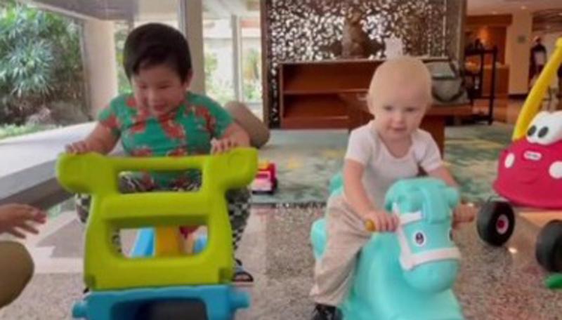 Anak Marcus Gideon dan Viktor Axelsen Main Bareng di Bali, Netizen: So Cute