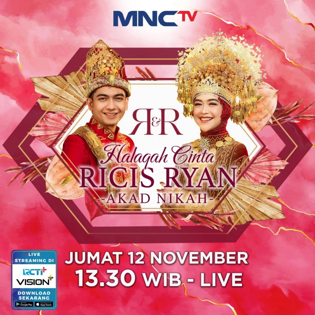 Saksikan Prosesi Sakral Ria Ricis dan Teuku Ryan Tayang Live Rabu Ini di MNCTV Pukul 13.30 WIB