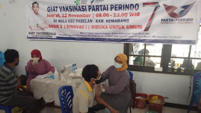 Ini Aksi Nyata Partai Perindo Dorong Percepatan Kekebalan Komunal di Semarang