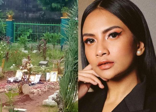 Takut Dibongkar Paksa, Kompleks Pemakaman Vanessa Angel Digembok Penjaga