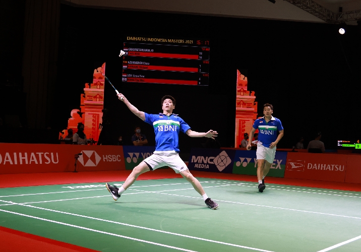 Hasil Indonesia Masters 2021: Tekuk Wakil Prancis, Kevin/Marcus ke Perempat Final