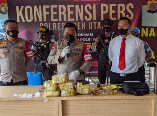 Polisi Gagalkan Penyelundupan Sabu 6,2 Kg di Aceh Utara