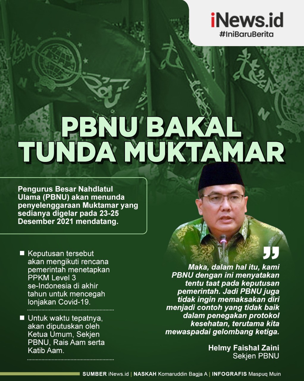 Seluruh Indonesia PPKM Level 3 di Akhir Tahun, PBNU Bakal Tunda Muktamar