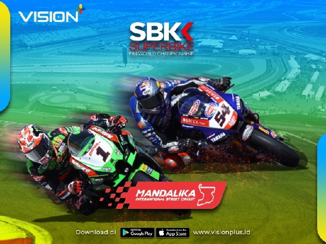 Begini Cara Tonton World Superbike Mandalika 2021 via Streaming di Vision+