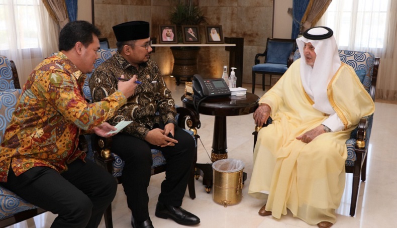 Bertemu Gubernur Makkah, Menag Sampaikan Kebijakan Penyiapan Jemaah Umrah Indonesia