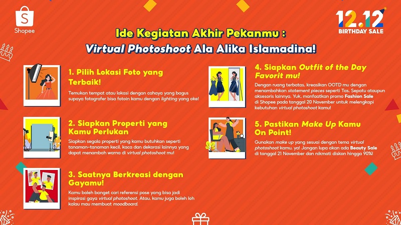Ide Kegiatan Akhir Pekan ala Alika Islamadina: Virtual Photoshoot bersama Shopee 12.12 Birthday Sale