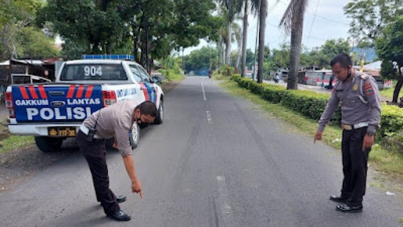 Tabrak Lari di Ruas Jalan 46 Kompleks Nabati, Sopir Ditangkap Satlantas Polres Bitung