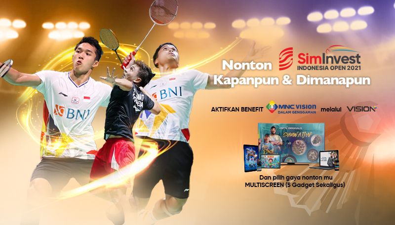 MNC Vision Tayangkan SimInvest Indonesia Open 2021 dengan Kualitas High Definition