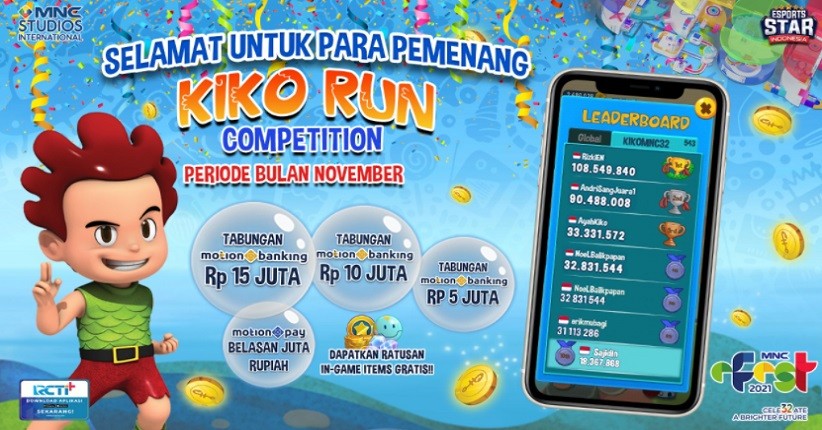 Ini Pemenang Kiko Run Competition, Rebut Hadiah Ratusan Juta Rupiah di Periode Kedua di Sini