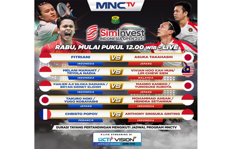 The Daddies dan Anthony Ginting Beraksi di 32 Besar Indonesia Open 2021 Hari Ini