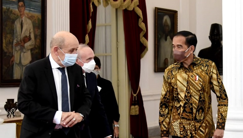 Menlu Prancis Bertemu Jokowi, Bahas Persiapan G20 hingga Kerja Sama Bilateral
