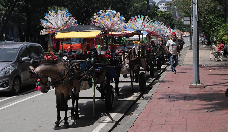 Satpol PP Siap Terjunkan Personel Halau Delman di Monas dan Bundaran HI