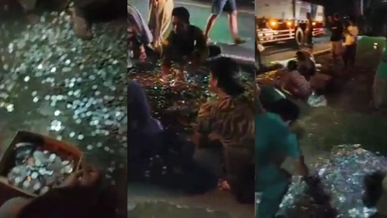 Heboh Hujan Duit Logam Puluhan Juta di Jalan Raya Ciamis-Banjar, Ini Faktanya