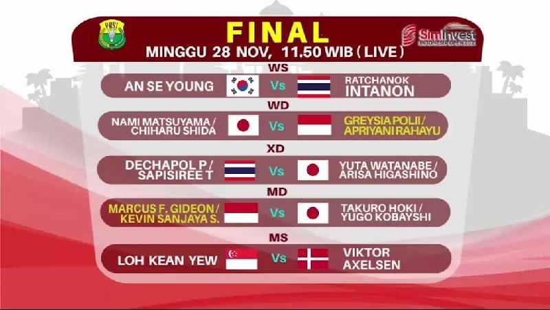 Saksikan Perjuangan Minions dan Greysia/Apriyani di Final Indonesia Open 2021, LIVE di iNews