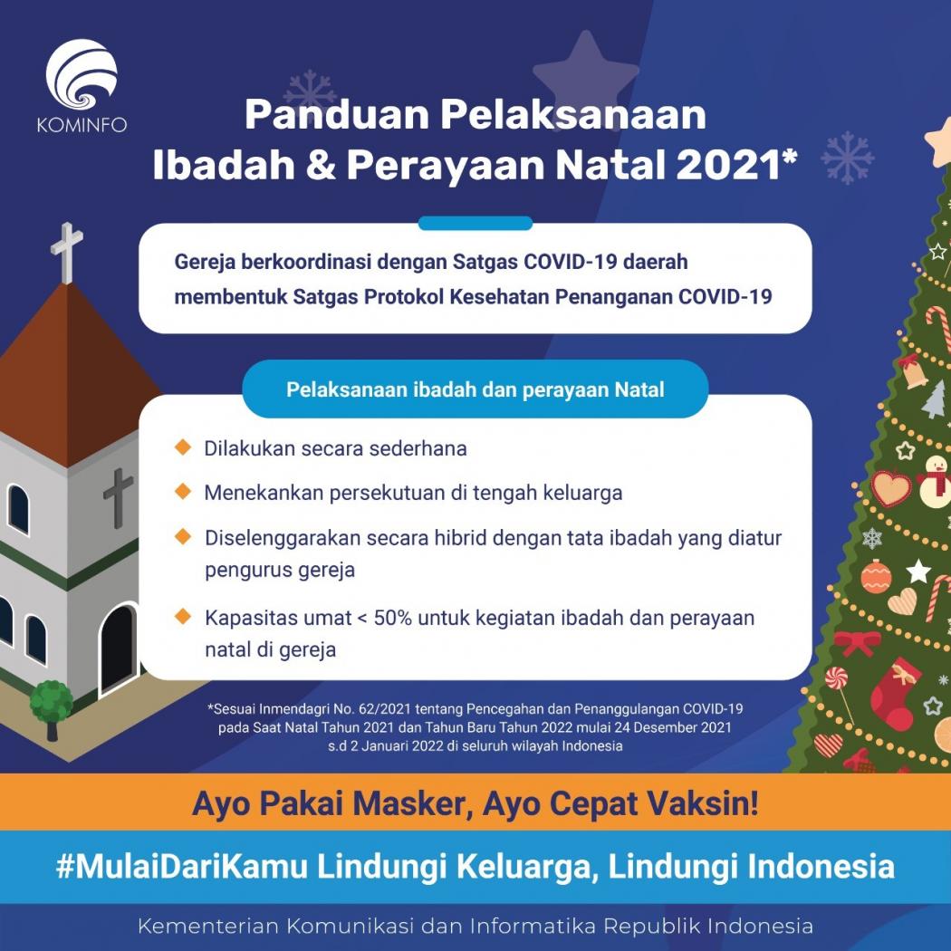 Infografis Panduan Pelaksanaan Ibadah & Perayaan Natal 2021