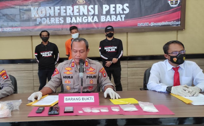 Residivis Narkoba di Bangka Barat Ditangkap dengan Barang Bukti Sabu Rp180 Juta