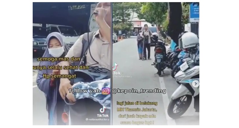 Viral Video Pengamen Tuna Netra Bersuara Merdu, Netizen Terharu