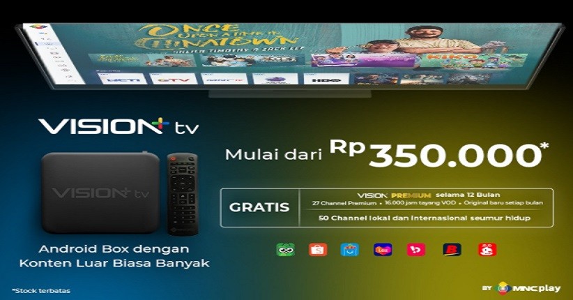 Tembus Semua Segmen Penonton, Vision+ Hadir dengan Android Box Vision+ TV