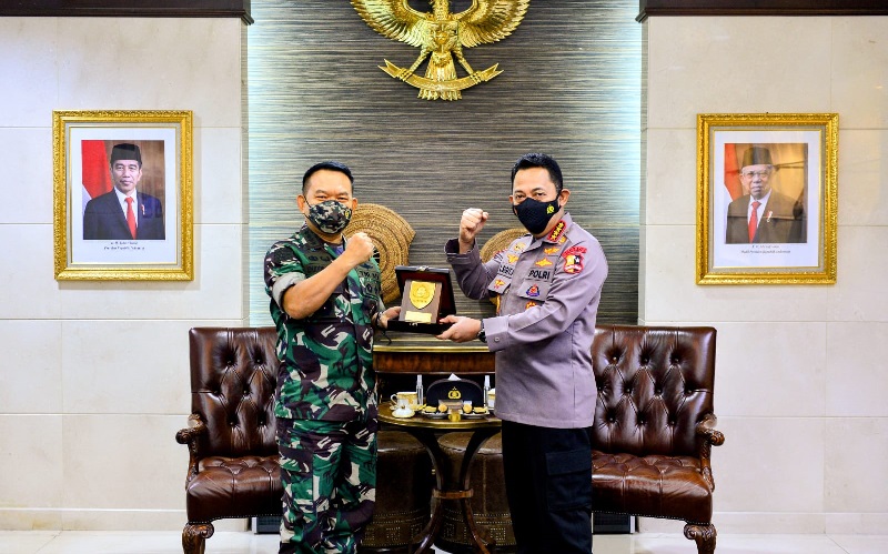KSAD Jenderal Dudung Temui Kapolri, Ini yang Dibahas