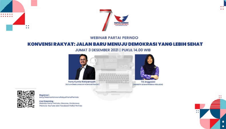 Mau Jadi Kandidat Caleg Partai Perindo? Besok Ada Webinar Pendidikan Politik Konvensi Rakyat, Daftar di Sini!