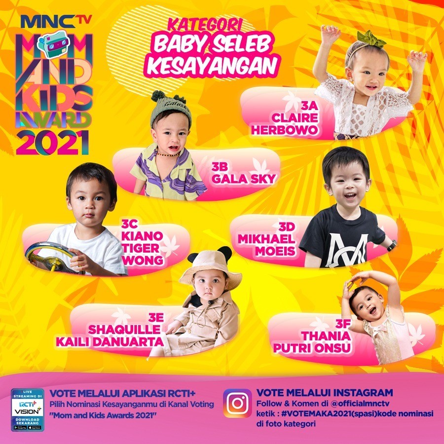 Calon Bintang! Inilah Kategori Baby Seleb Kesayangan di Mom and Kids Awards 2021