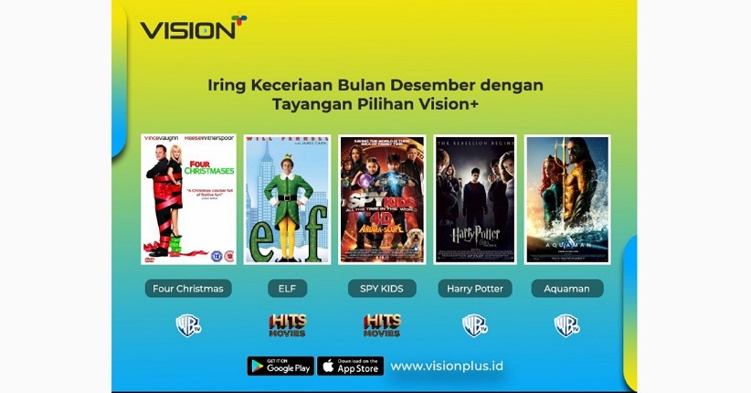 Desember Ceria! Saksikan Tayangan Pilihan Vision+, Spy Kids, Harry Potter hingga Aquaman