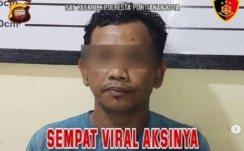 Viral Terekam CCTV, Pencuri di Butik Kelambi Pontianak Ditangkap Polisi
