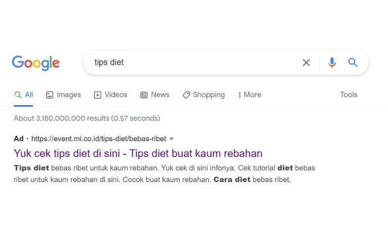 Jadi Trending, Berburu Tips Diet Malah Nyasar ke Website Xiaomi
