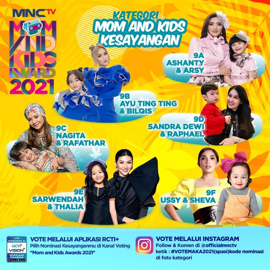Bak Pinang Dibelah Dua! Inilah Kekompakan 6 Mom & Kids Kesayangan di Mom and Kids Awards 2021