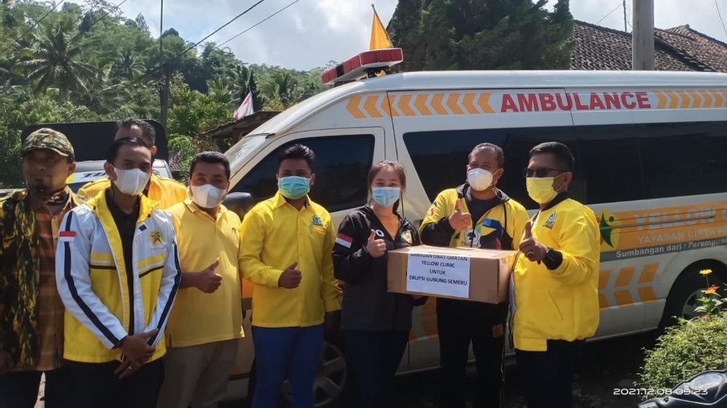 Ketum Golkar Airlangga Hartarto Instruksikan Yellow Clinic Bantu Korban Erupsi Gunung Semeru
